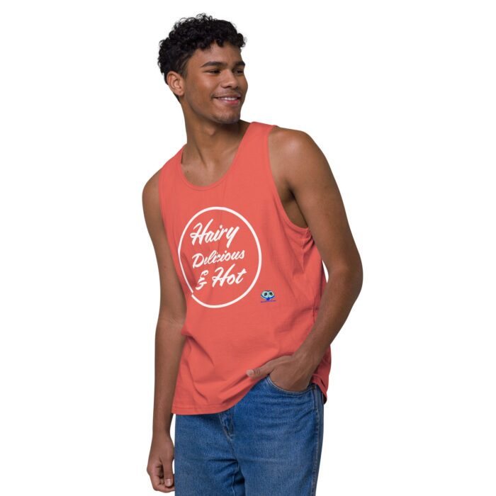 Men’s premium tank top - Hairy, Delicious, and Hot - Image 32