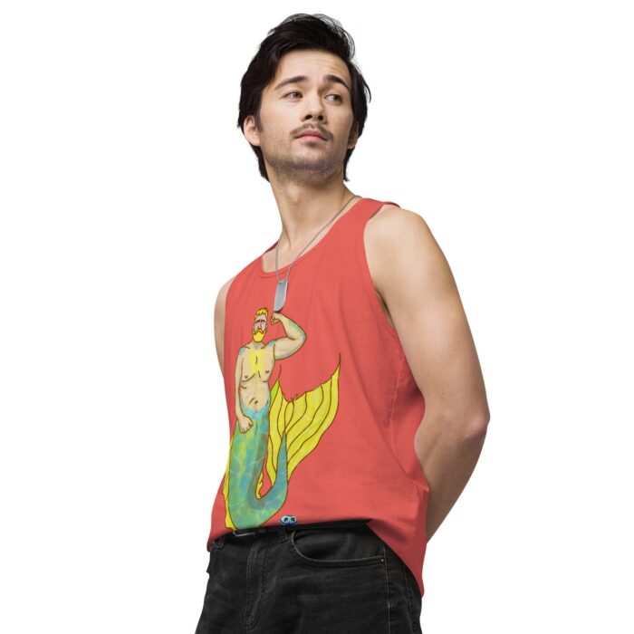 Men’s premium tank top - MerCub Yellow - Image 39
