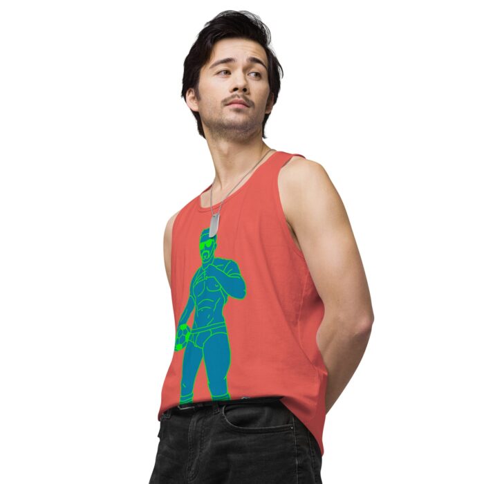 Men’s premium tank top - Pop Art Soccer Player - Image 39