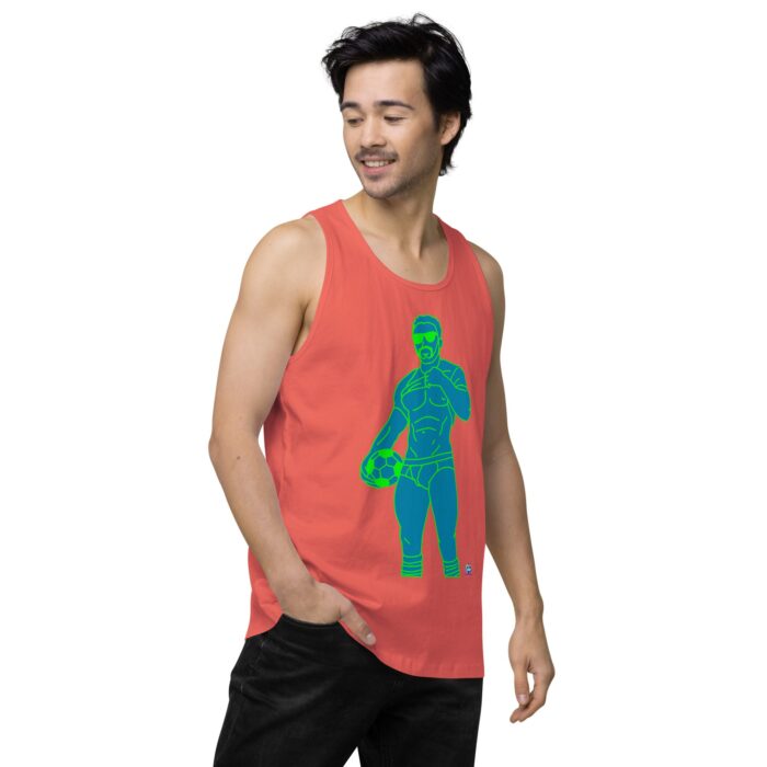 Men’s premium tank top - Pop Art Soccer Player - Image 38