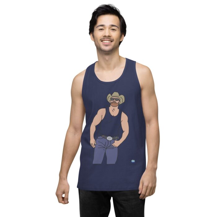 Men’s premium tank top - Cowboy Blues - Image 12