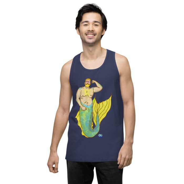 Men’s premium tank top - MerCub Yellow - Image 27