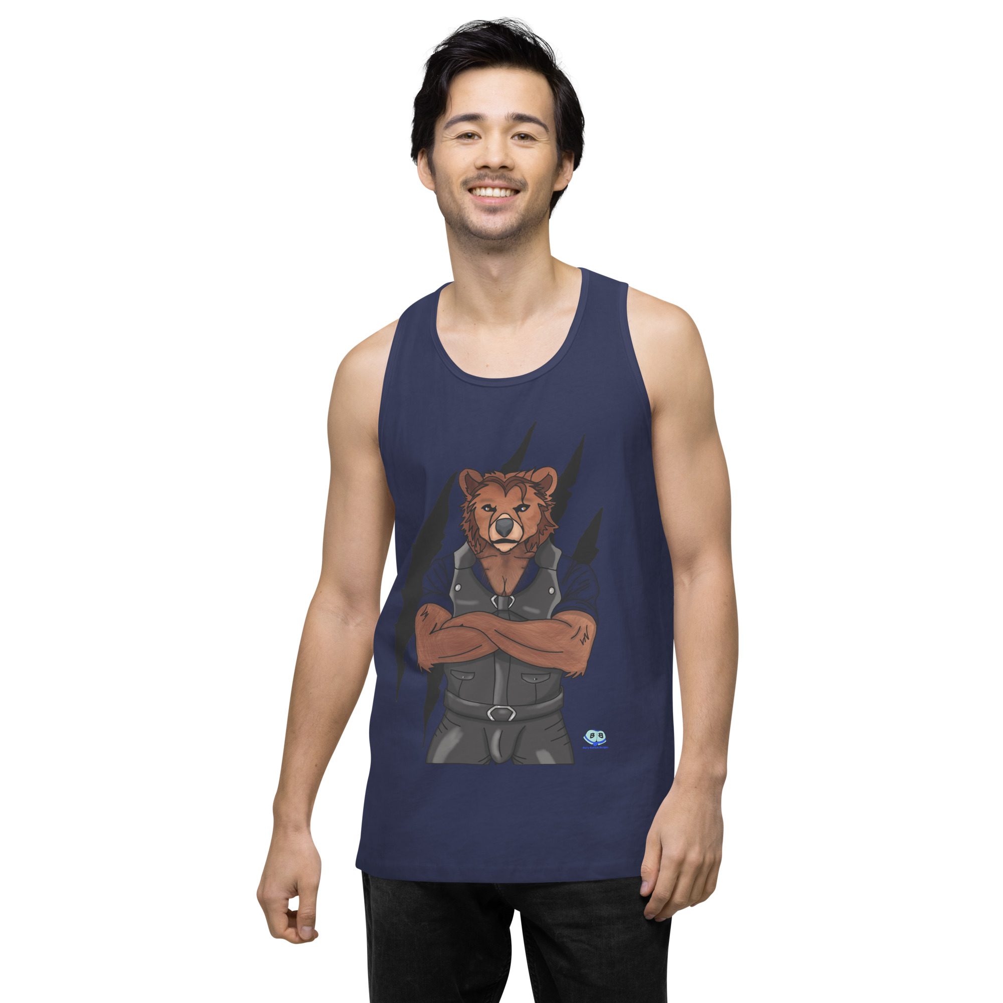 Men’s premium tank top - Mr. Bear - Image 13