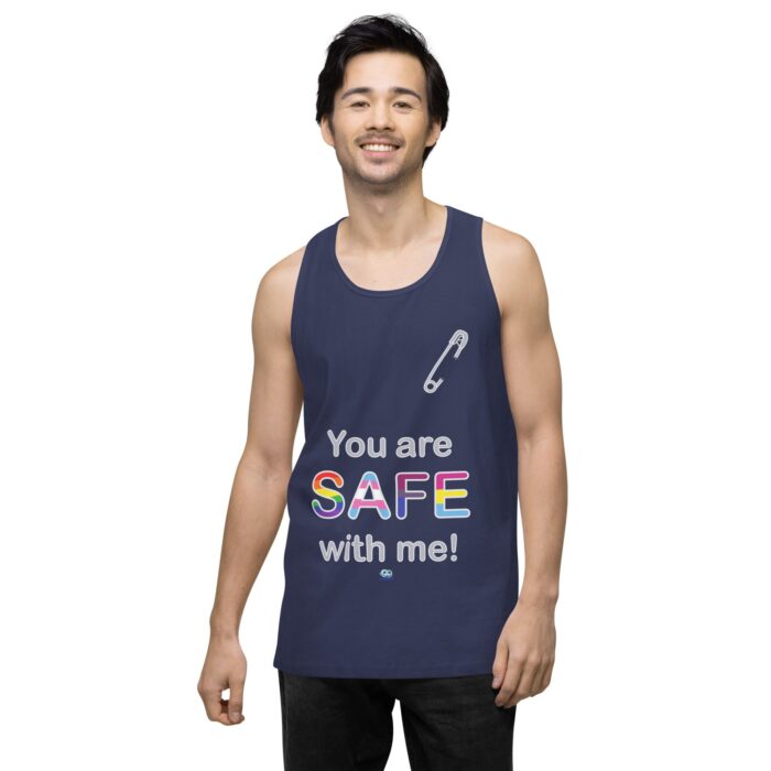 Men’s premium tank top - Safe with me - Image 28