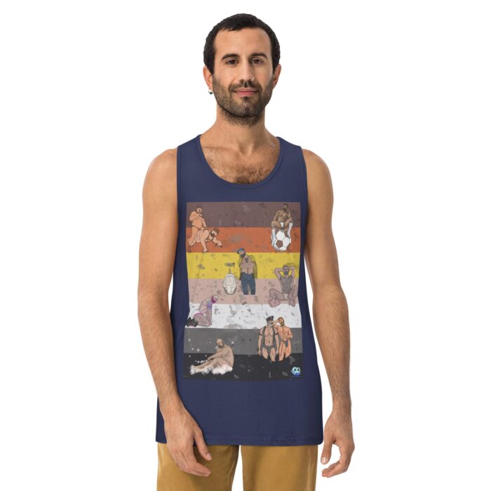 Men’s premium tank top - Bear Collage - Image 12