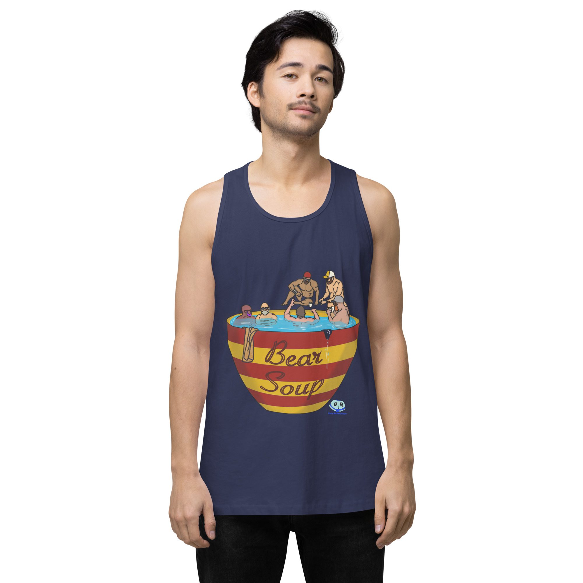 Men’s premium tank top - Bear Soup - Image 12