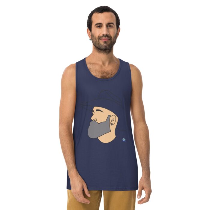 Men’s premium tank top - Bearded Cowboy - Image 12