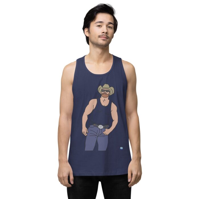 Men’s premium tank top - Cowboy Blues - Image 11