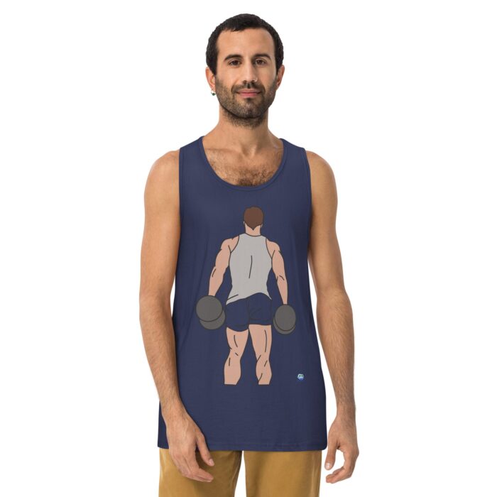 Men’s premium tank top - Dumbbells - Image 11