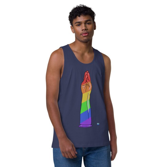 Men’s premium tank top - Handy Stripes - Image 22