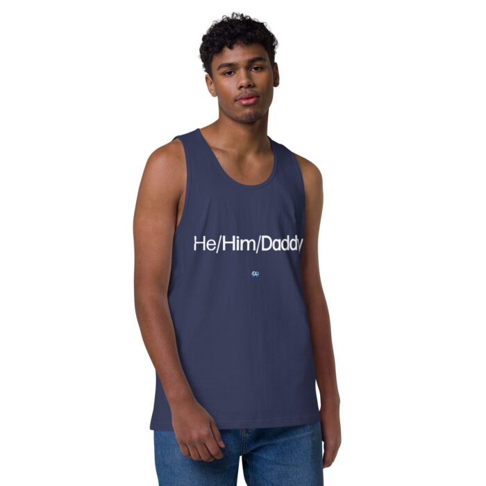 Men’s premium tank top - He/Him/Daddy - Image 11