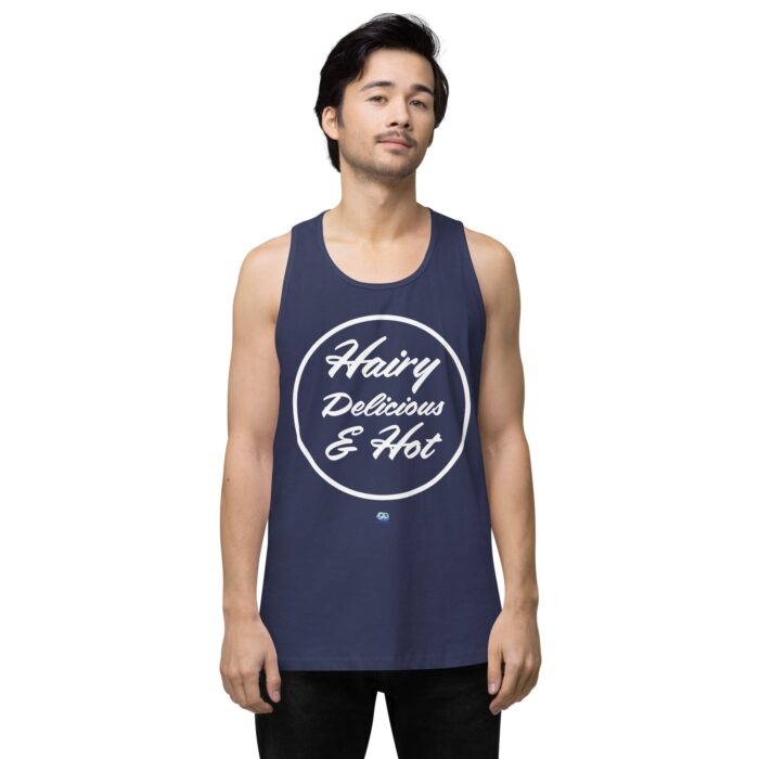 Men’s premium tank top - Hot Hairy Delicious - Image 12