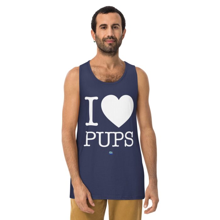 Men’s premium tank top - I Heart Pups - Image 12