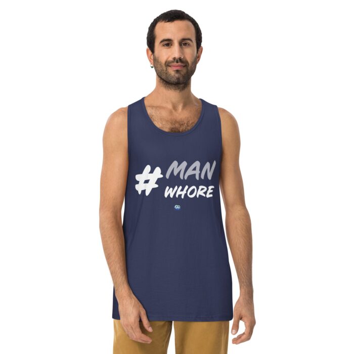 Men’s premium tank top - Man Whore - Image 6