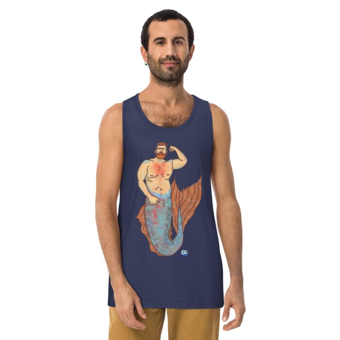 Men’s premium tank top - MerCub Orange - Image 7