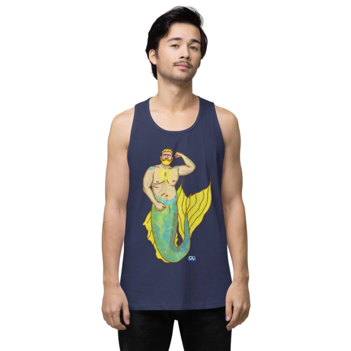 Men’s premium tank top - MerCub Yellow - Image 26