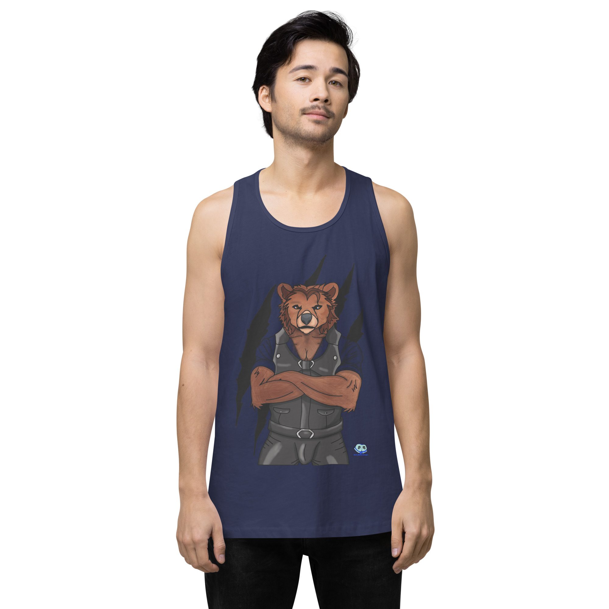 Men’s premium tank top - Mr. Bear - Image 12