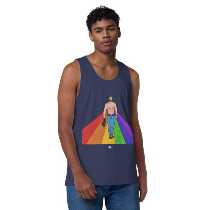 Men’s premium tank top - Rainbow Road - Image 21
