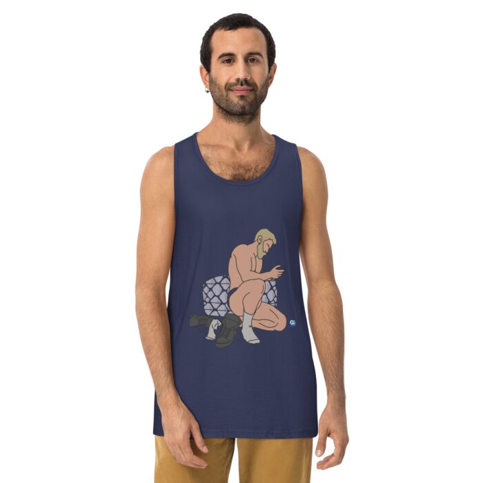 Men’s premium tank top - Snake Skin Ottoman - Image 12
