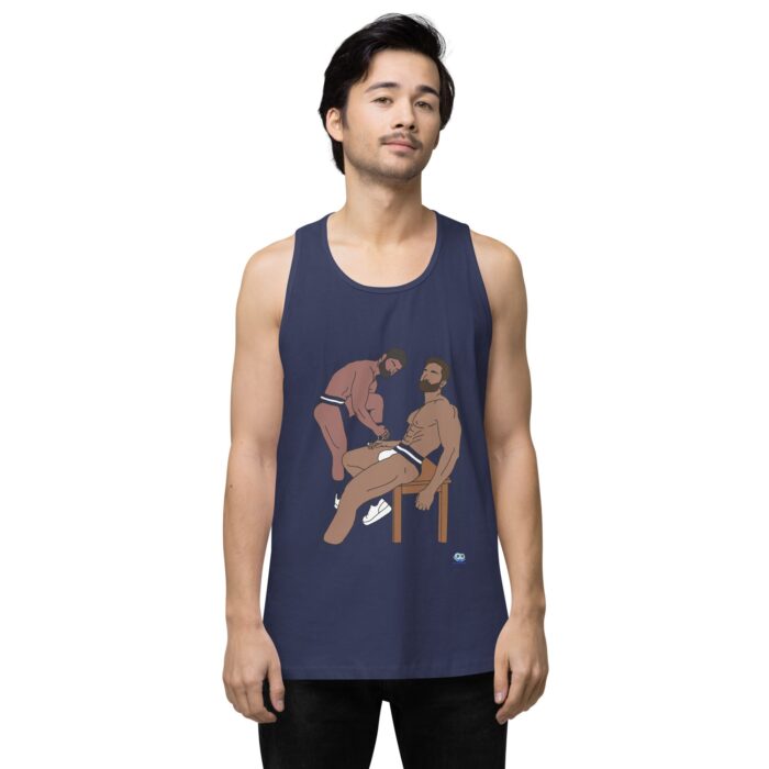 Men’s premium tank top - Steam Room Couple