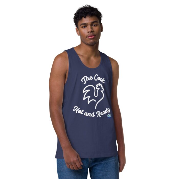Men’s premium tank top - The Cock, Hot and Ready - Image 21