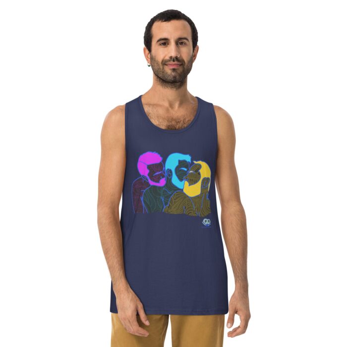 Men’s premium tank top - Throuple Pop Art - Image 12
