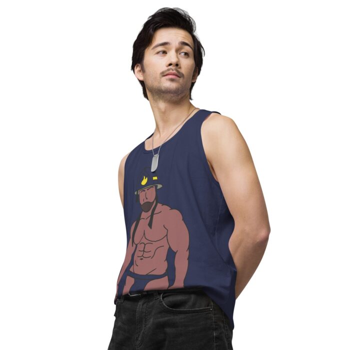 Men’s premium tank top - Fireman - Image 29