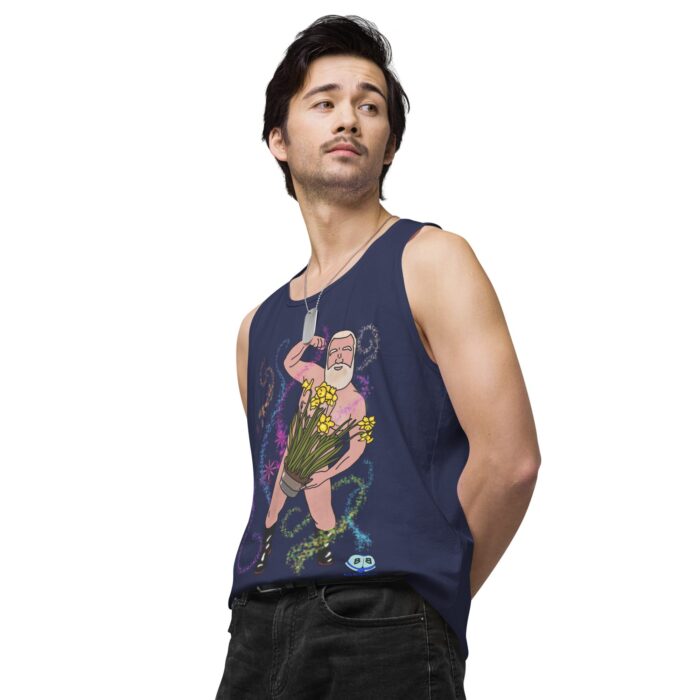 Men’s premium tank top - Flower Power - Image 30
