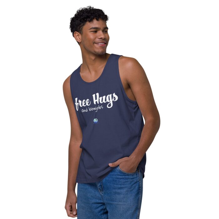 Men’s premium tank top - Free Hugs and Blowjobs - Image 24