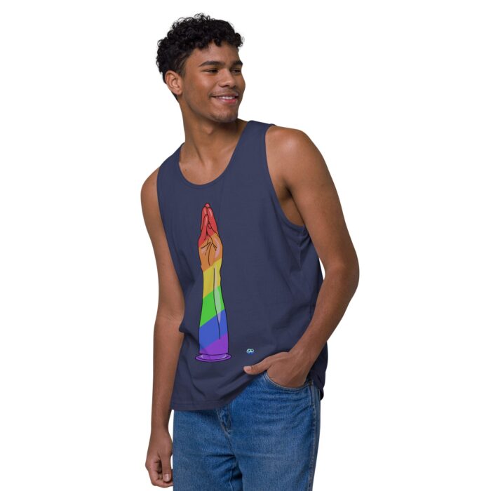 Men’s premium tank top - Handy Stripes - Image 24