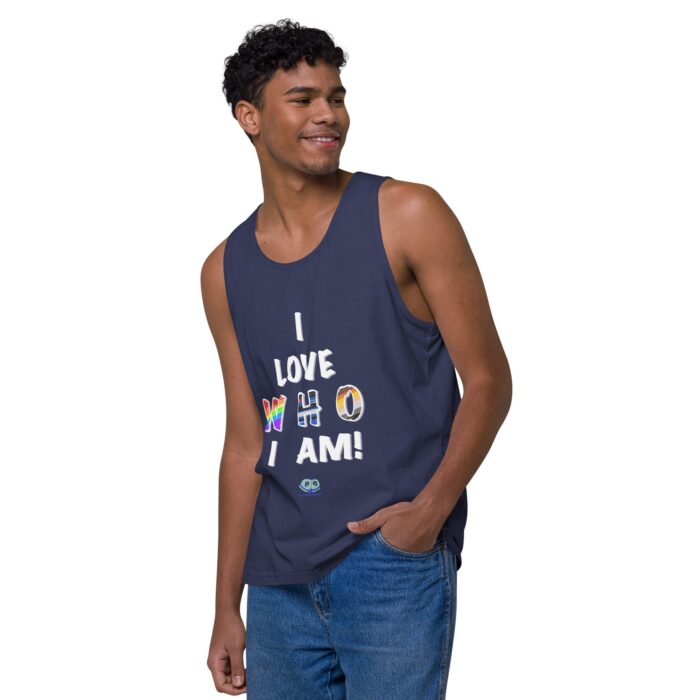 Men’s premium tank top - I Love Who I Am - Image 24