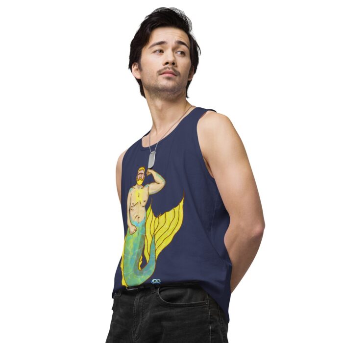 Men’s premium tank top - MerCub Yellow - Image 29