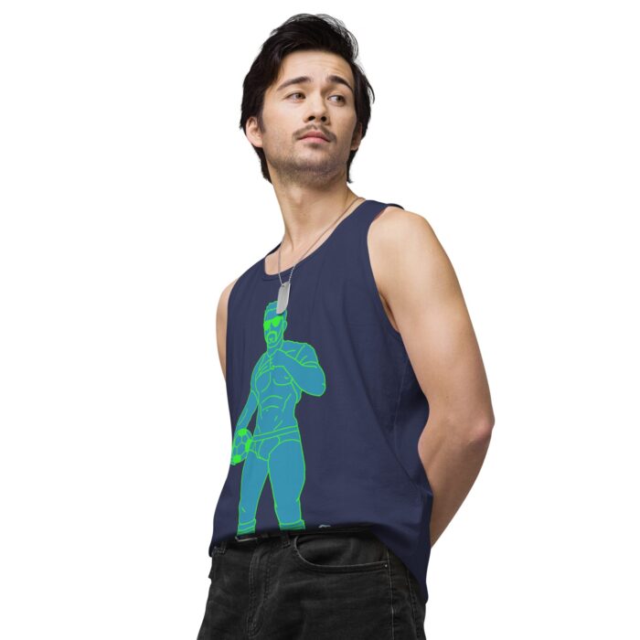 Men’s premium tank top - Pop Art Soccer Player - Image 30
