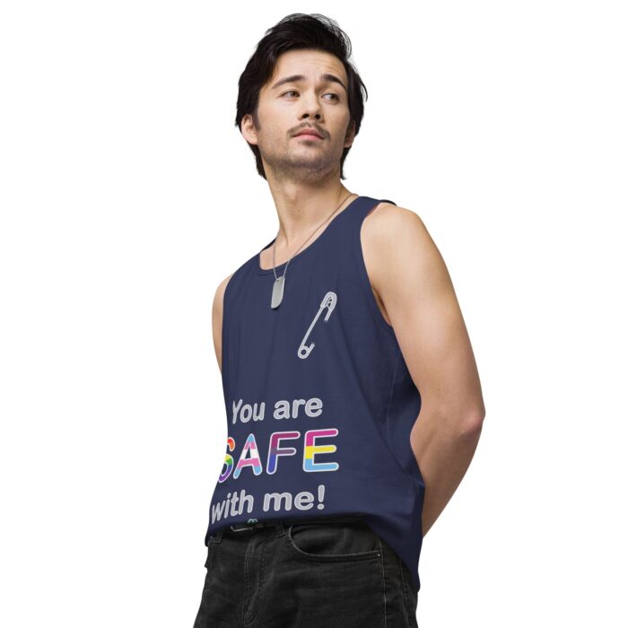 Men’s premium tank top - Safe with me - Image 30