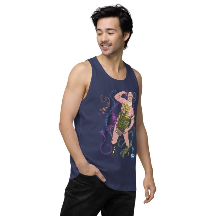 Men’s premium tank top - Flower Power - Image 29