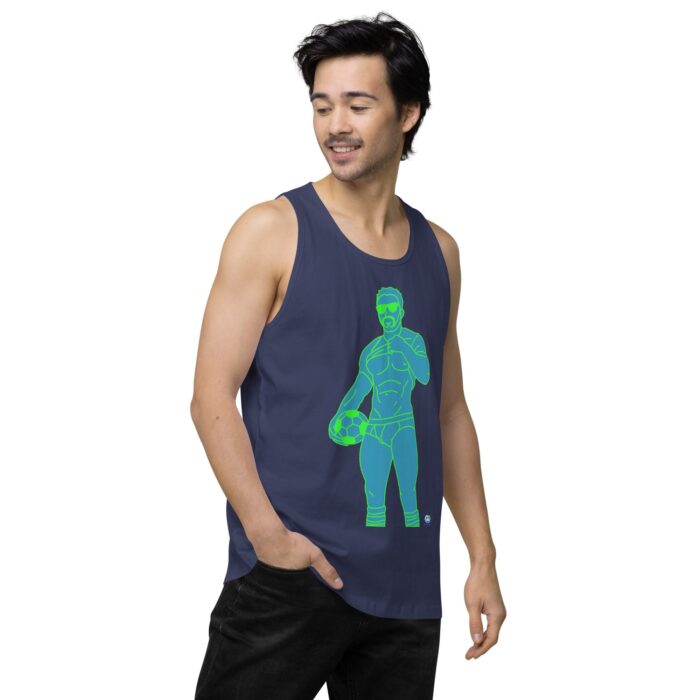 Men’s premium tank top - Pop Art Soccer Player - Image 29