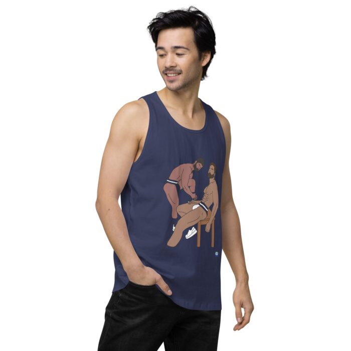 Men’s premium tank top - Steam Room Couple - Image 28