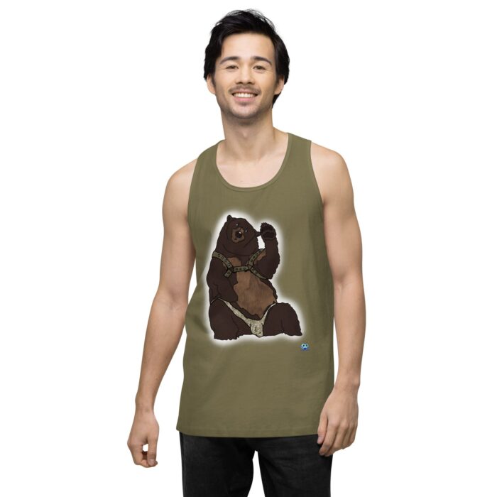 Men’s premium tank top - Disco Bear - Image 33