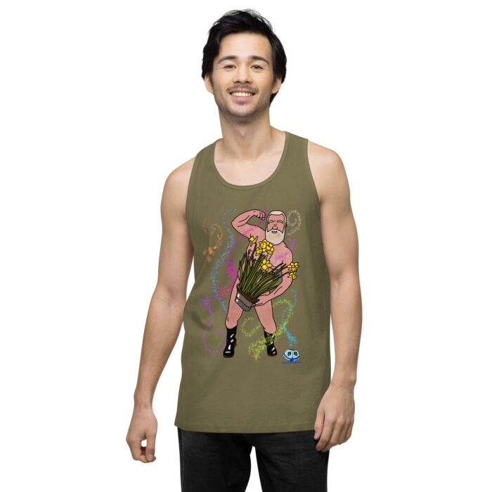 Men’s premium tank top - Flower Power - Image 33