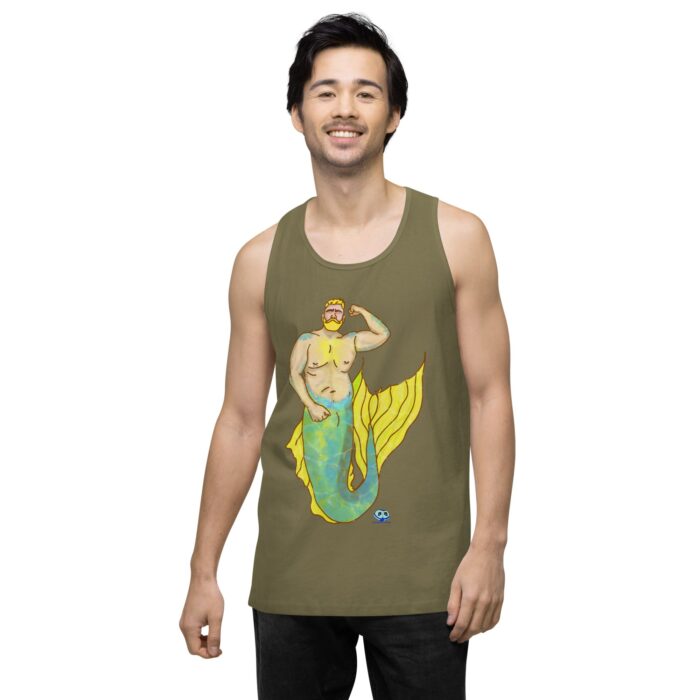 Men’s premium tank top - MerCub Yellow - Image 32