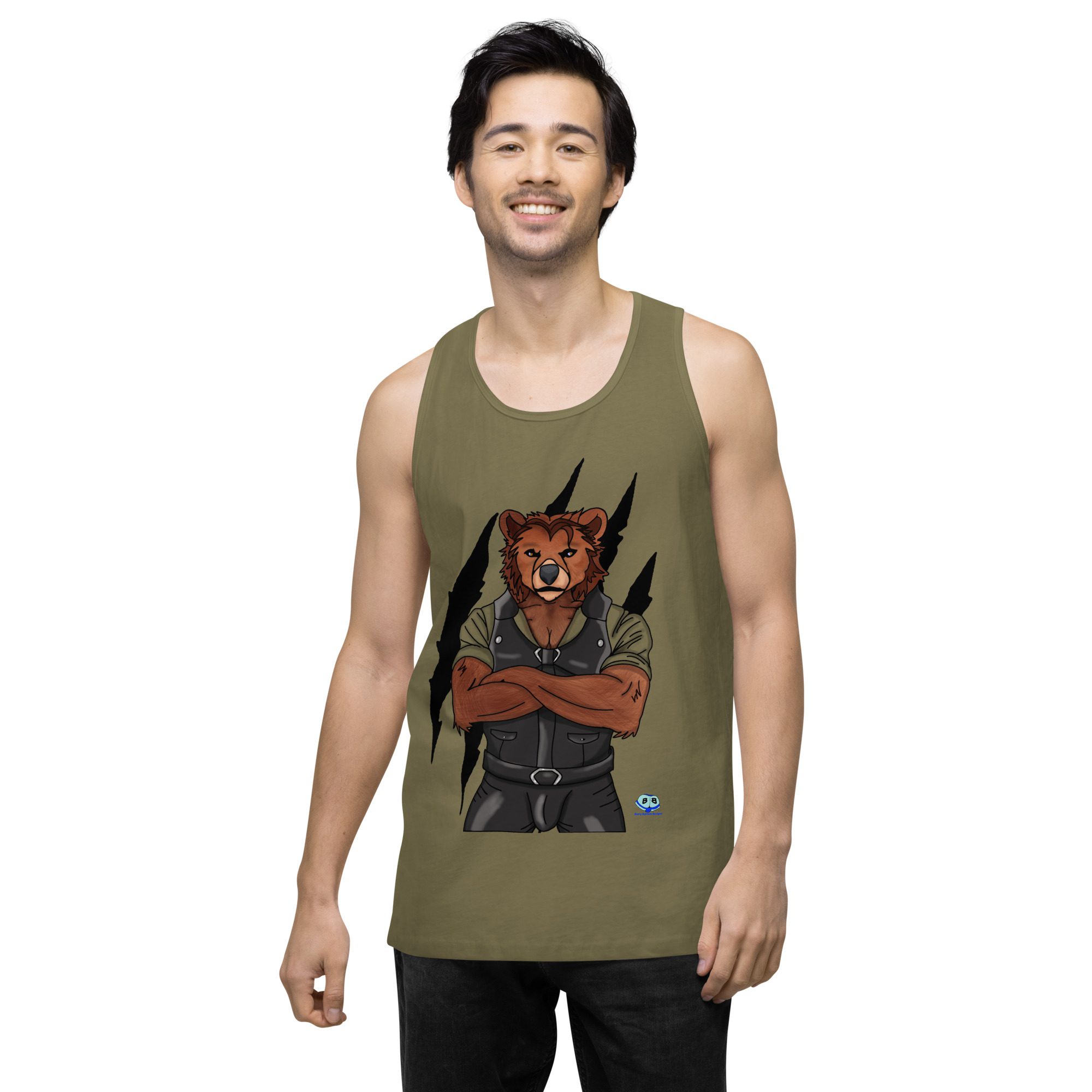 Men’s premium tank top - Mr. Bear - Image 15