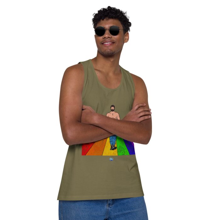 Men’s premium tank top - Rainbow Road - Image 26