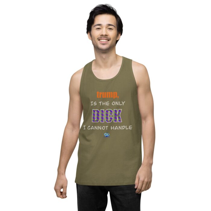 Men’s premium tank top - trump is a dick - Image 32