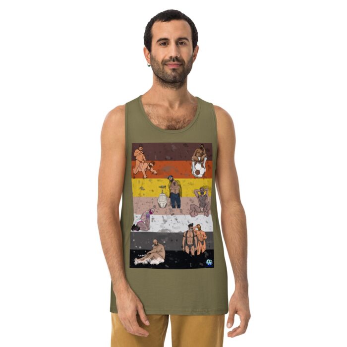 Men’s premium tank top - Bear Collage - Image 14