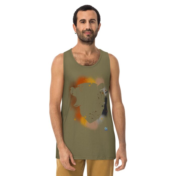 Men’s premium tank top - Bear Paint - Image 13