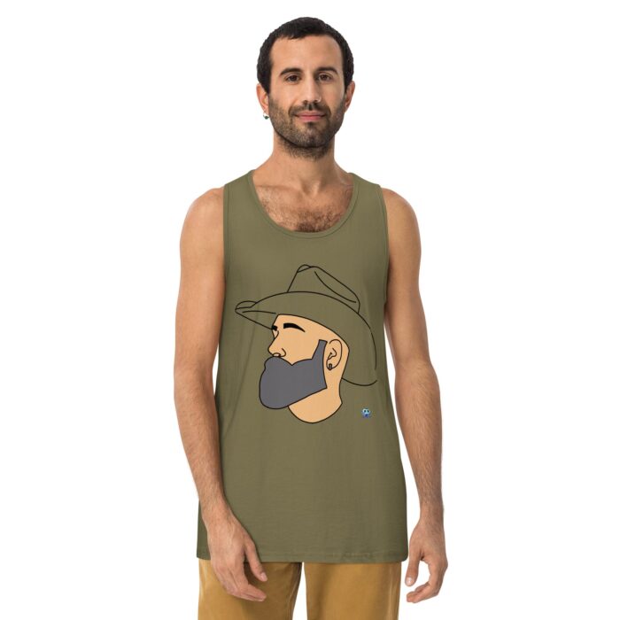 Men’s premium tank top - Bearded Cowboy - Image 14