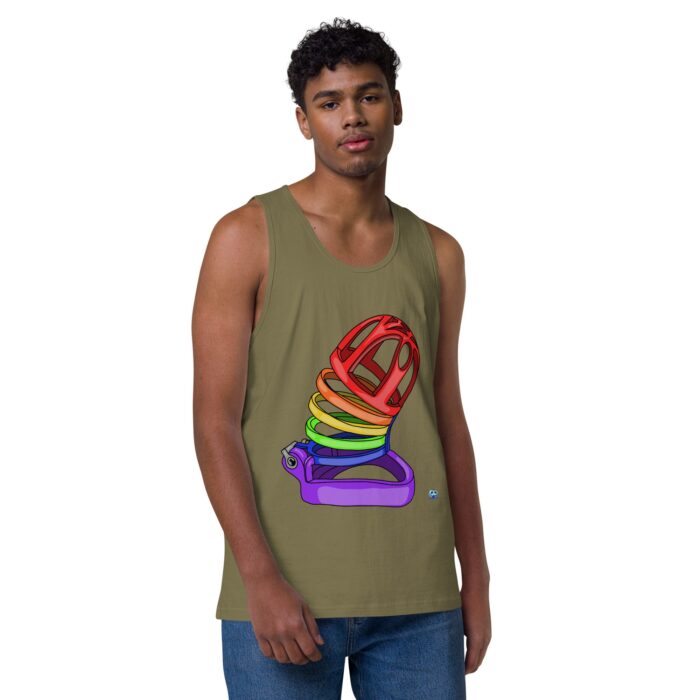 Men’s premium tank top - Chastity Cage - Image 14