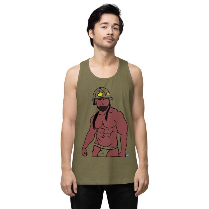 Men’s premium tank top - Fireman - Image 31