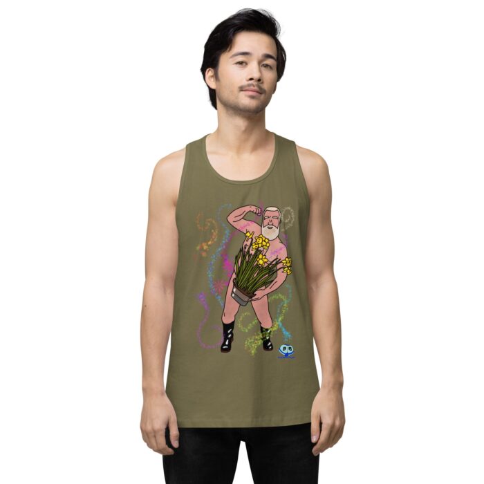 Men’s premium tank top - Flower Power - Image 32