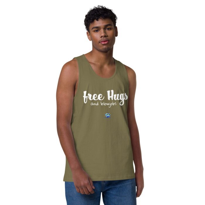 Men’s premium tank top - Free Hugs and Blowjobs - Image 26